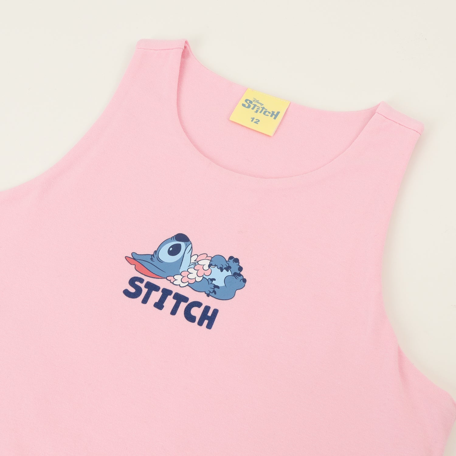 Polera Sin Manga Niña Rosa Peto Lilo & Stitch Disney