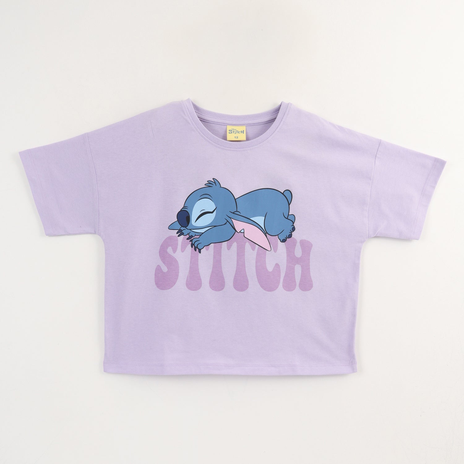 Polera Manga Corta Niña Lila Lilo & Stitch Disney