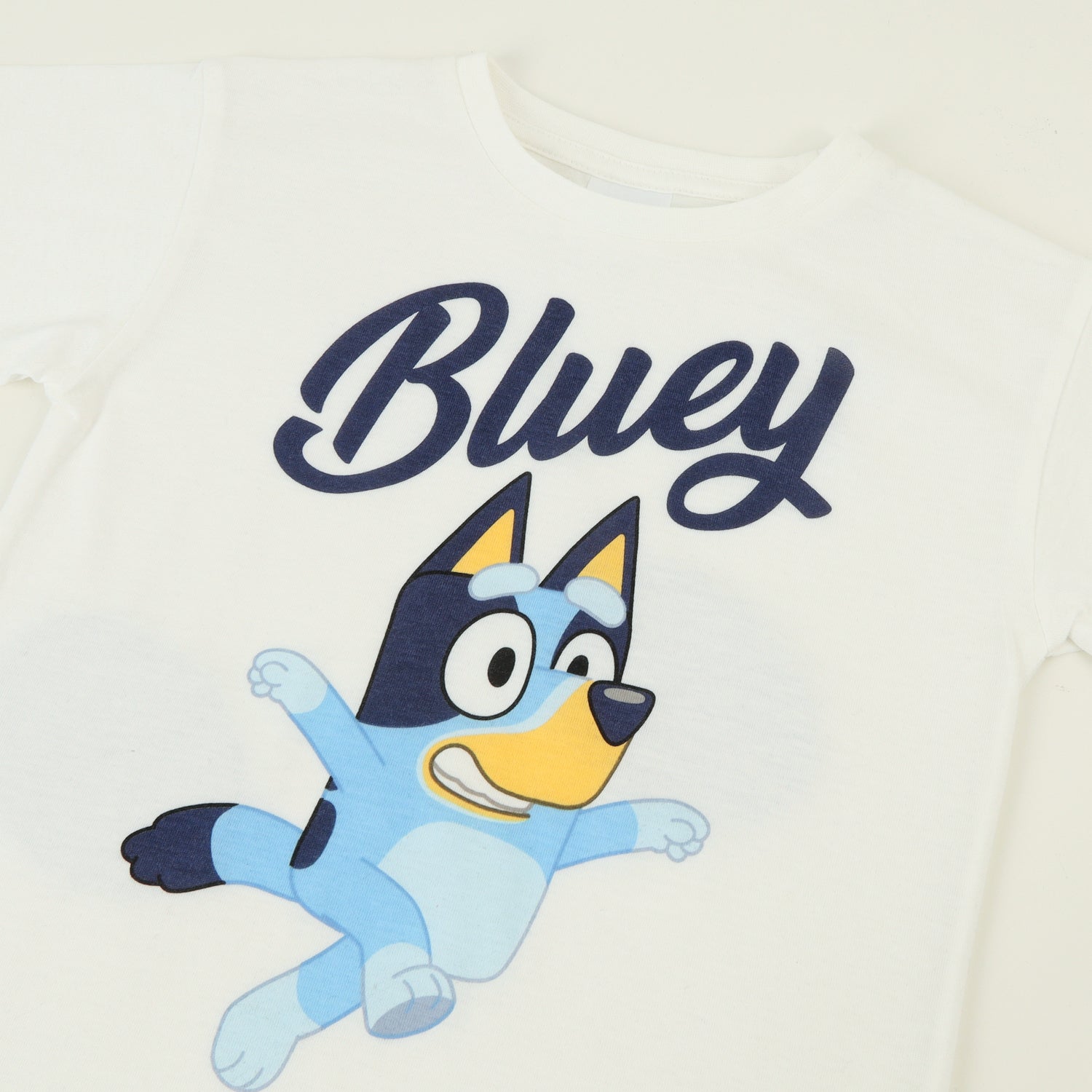 Polera Manga Corta Niño Blanco Jumping Bluey