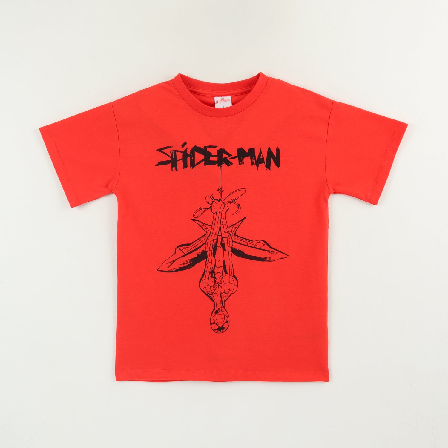 Polera Manga Corta Niño Rojo Lineal Spiderman Marvel