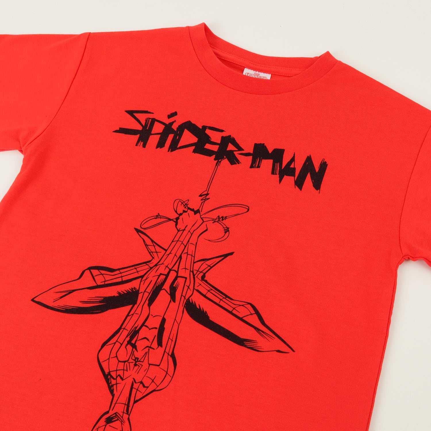 Polera Manga Corta Niño Rojo Lineal Spiderman Marvel