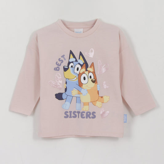 Polera Manga Larga Niña Best Sisters Beige Bingo & Bluey - Poleras Chile | The Brands Club cl