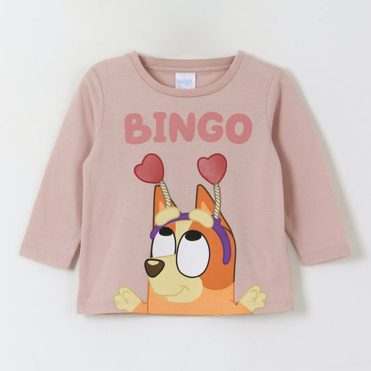 Polera Manga Larga Niña Bingo Rosado Bluey - Poleras Chile | The Brands Club cl