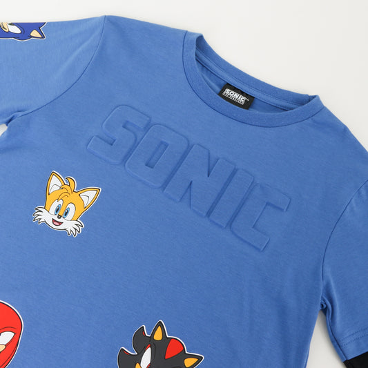 Polera Doble Manga Niño Personajes Azul Sonic - Poleras Chile | The Brands Club cl