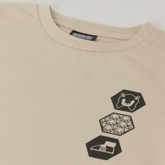 Polera Doble Manga Niño Back Print Beige Sonic - Poleras Chile | The Brands Club cl