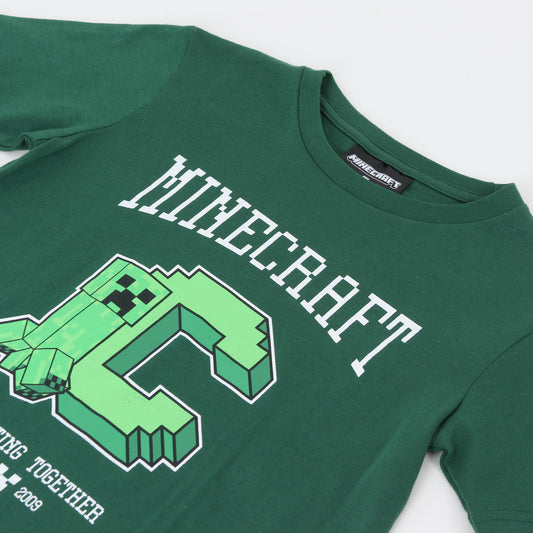 Polera Doble Manga Niño Creeper Verde Minecraft - Poleras Chile | The Brands Club cl