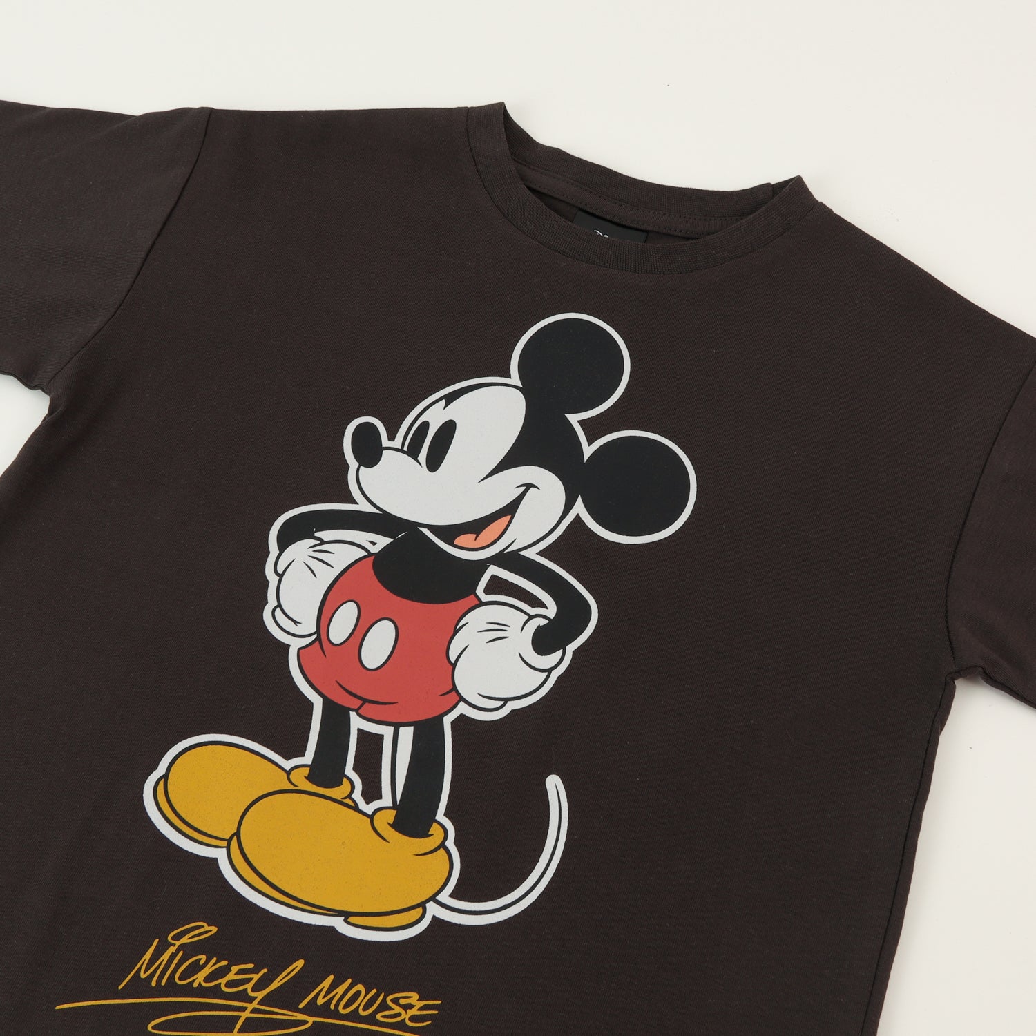 Polera Manga Corta Niño Gris Personaje Mickey Disney