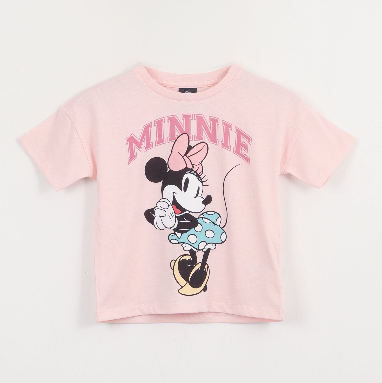 Polera Manga Corta Niña Rosado Personaje Minnie Disney