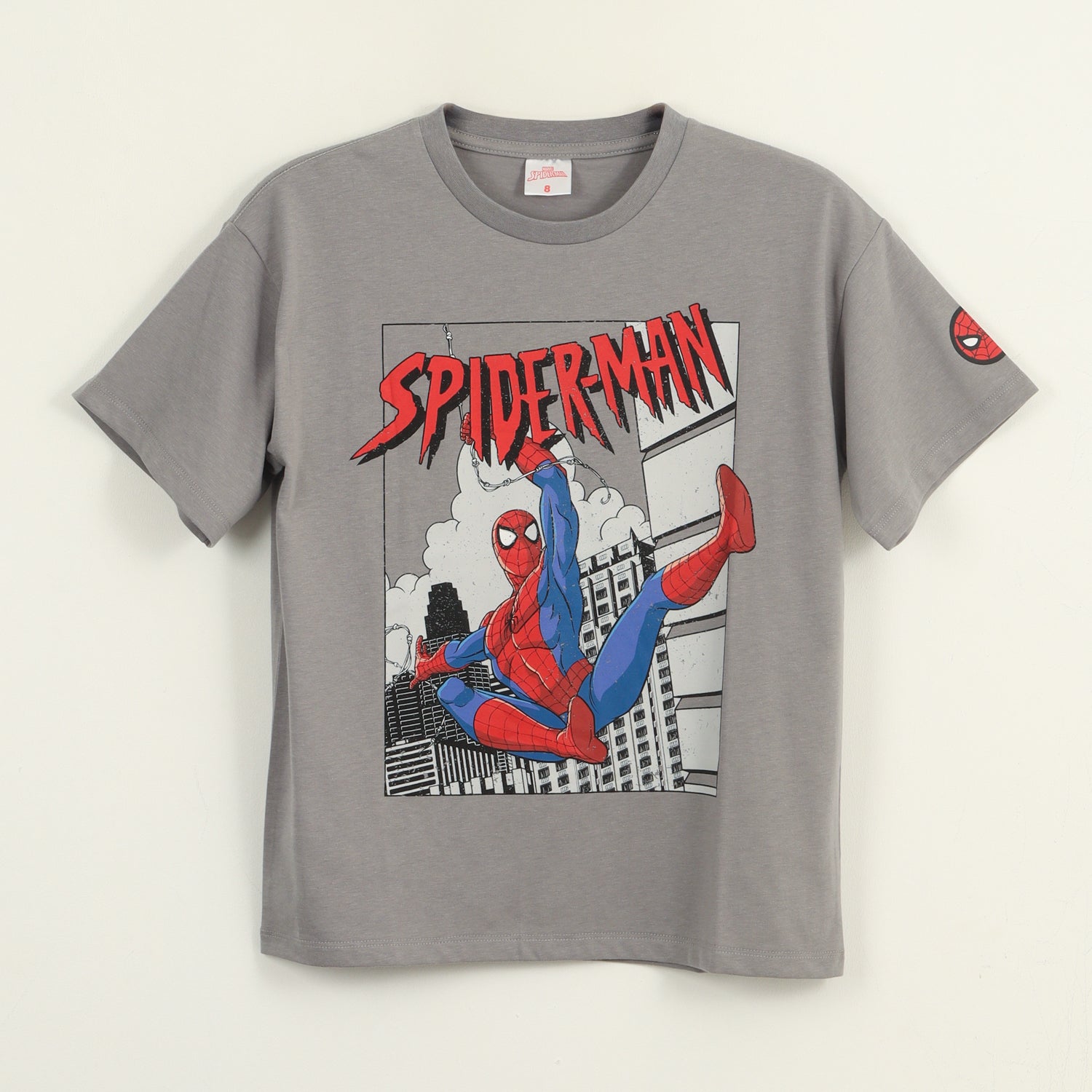 Polera Manga Corta Niño Gris City Spiderman Marvel - Poleras Chile | The Brands Club cl