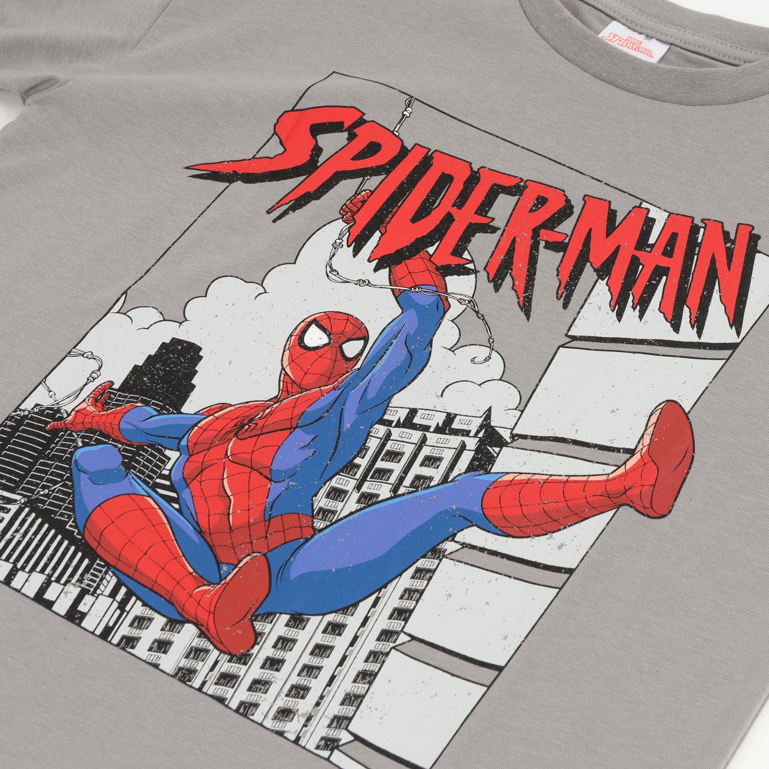Polera Manga Corta Niño Gris City Spiderman Marvel - Poleras Chile | The Brands Club cl