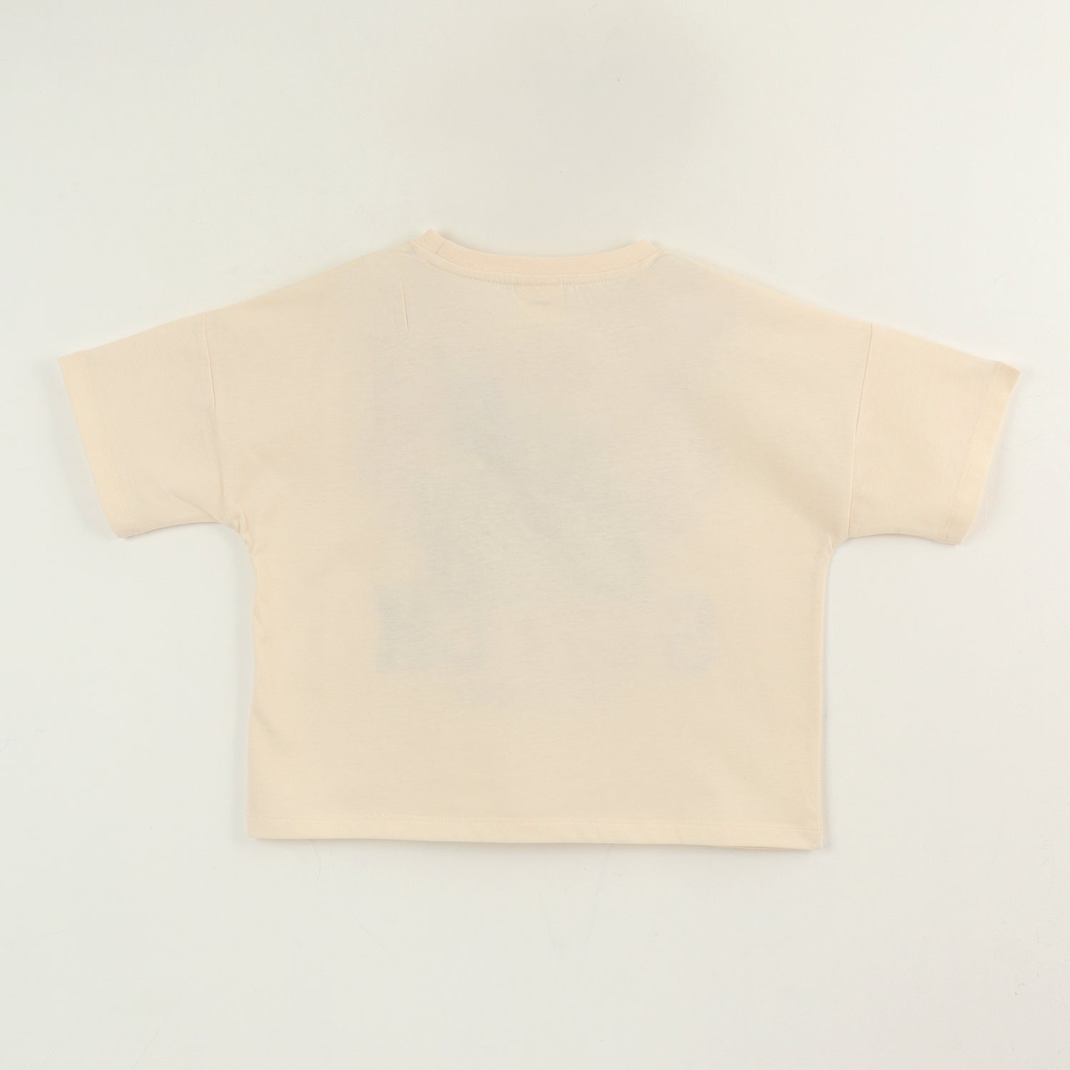 Polera Manga Corta Niña Beige Cara Lilo & Stitch Disney