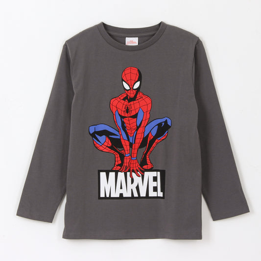 Polera Manga Larga Niño Spiderman Pose Gris Marvel - Poleras Chile | The Brands Club cl