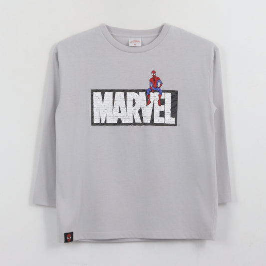 Polera Manga Larga Niño Back Print Spiderman Blanco Marvel - Poleras Chile | The Brands Club cl