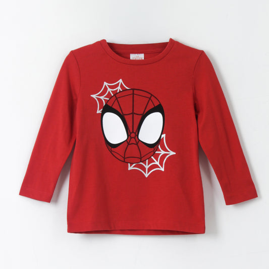 Polera Manga Larga Niño Spidey Face Rojo Marvel - Poleras Chile | The Brands Club cl