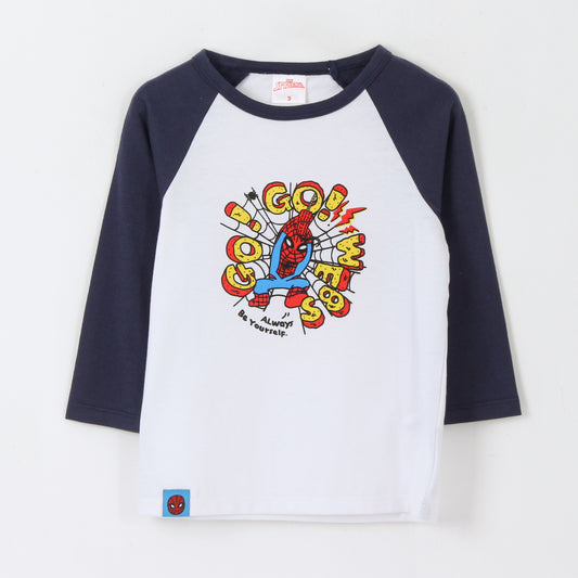 Polera Manga Larga Niño Go Go Webs Spiderman Blanco Marvel - Poleras Chile | The Brands Club cl
