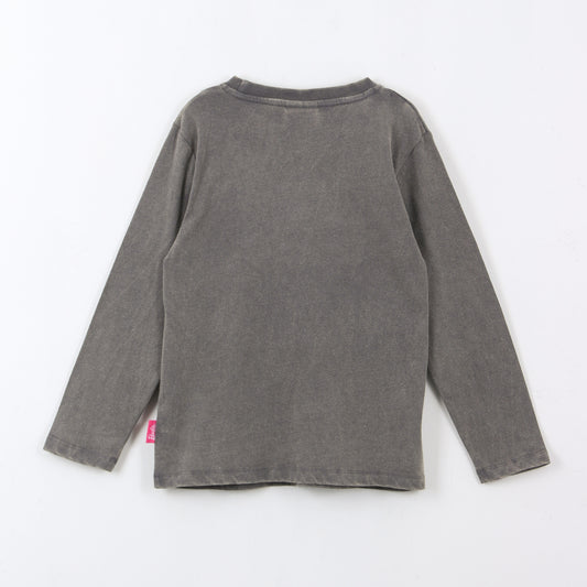 Polera Manga Larga Niña Logo Gris Barbie - Poleras Chile | The Brands Club cl