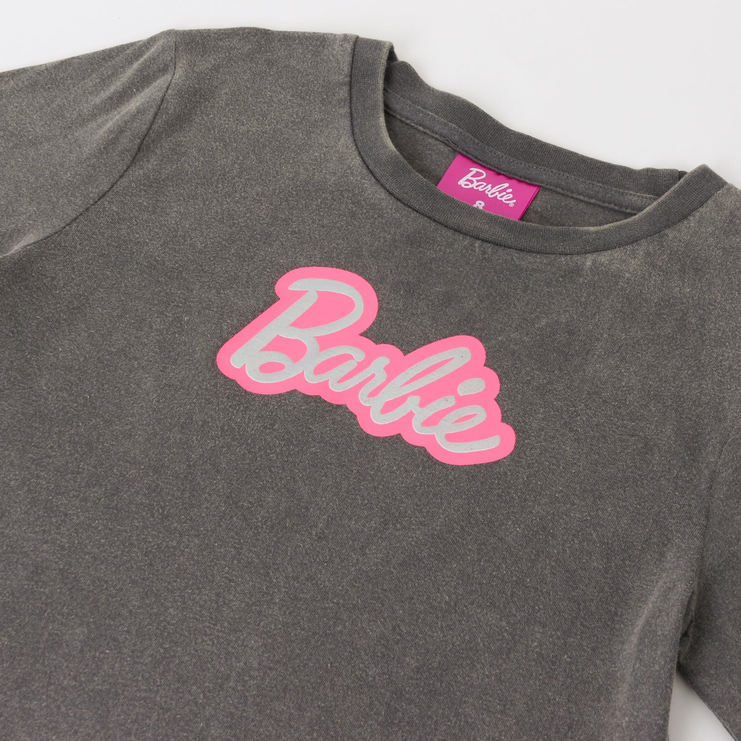 Polera Manga Larga Niña Logo Gris Barbie - Poleras Chile | The Brands Club cl
