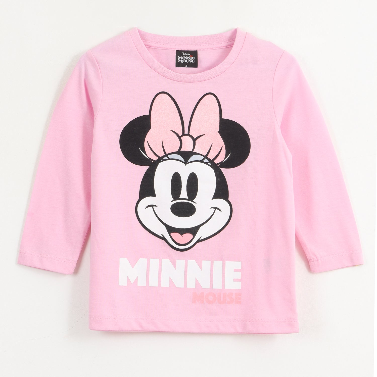 Polera Manga Larga Niña Rayas Minnie Blanco Disney - Poleras Chile | The Brands Club cl