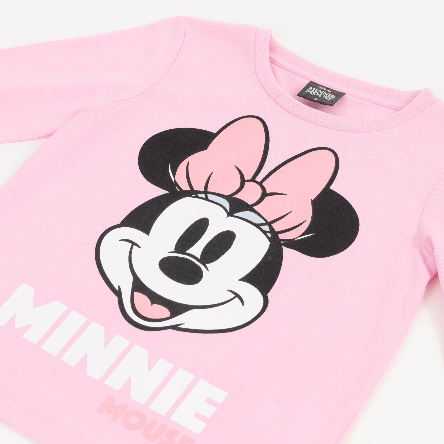 Polera Manga Larga Niña Rayas Minnie Blanco Disney - Poleras Chile | The Brands Club cl