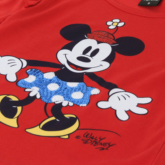 Polera Manga Larga Niña Vuelos Minnie Mouse Rojo Disney - Poleras Chile | The Brands Club cl