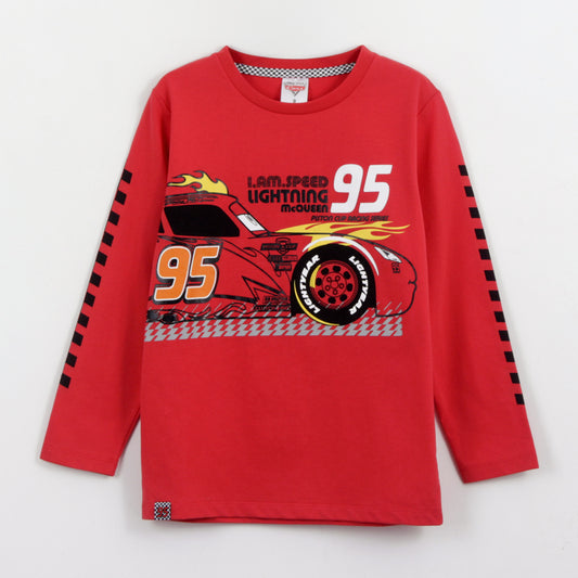 Polera Manga Larga Niño Rayo McQueen Cars Rojo Disney - Poleras Chile | The Brands Club cl