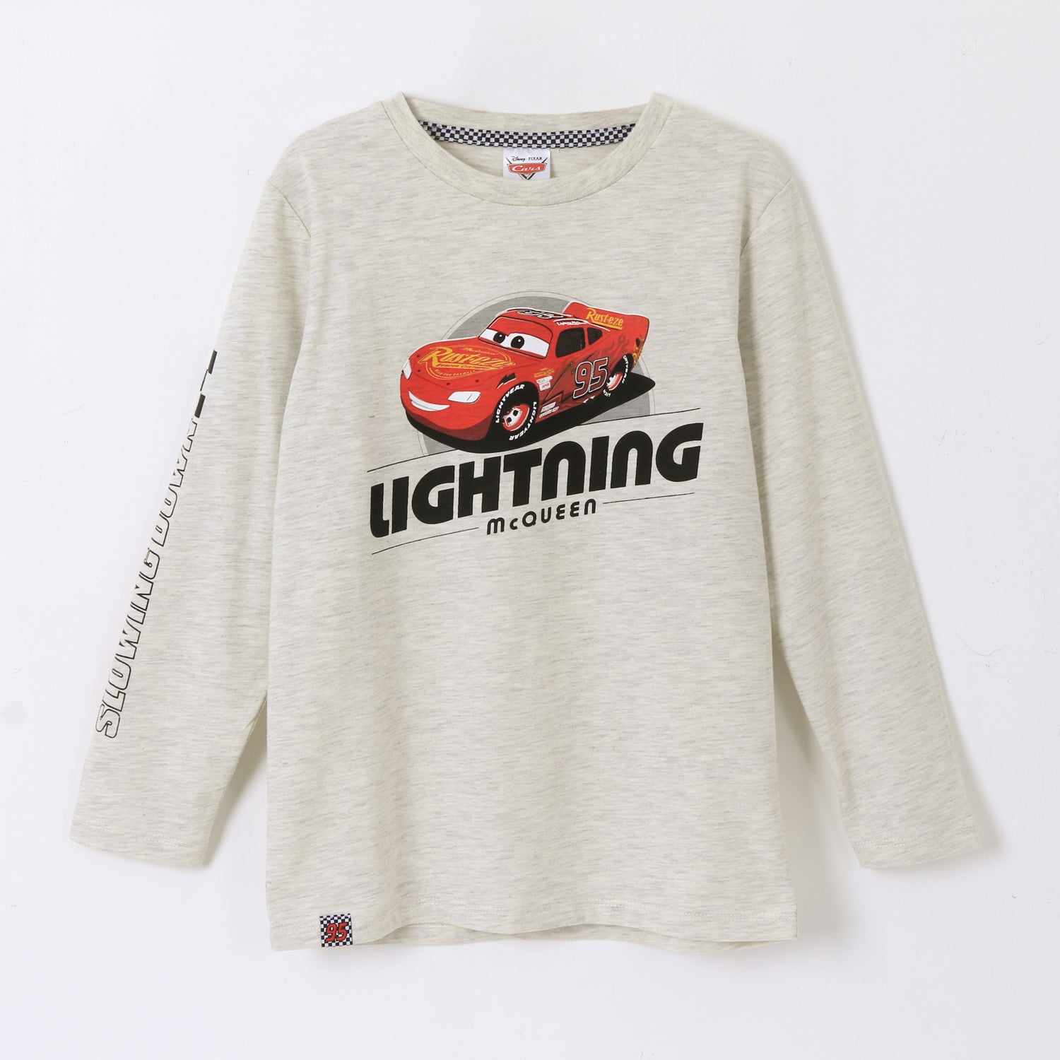 Polera Manga Larga Niño Rayo McQueen Cars Gris Disney - Poleras Chile | The Brands Club cl
