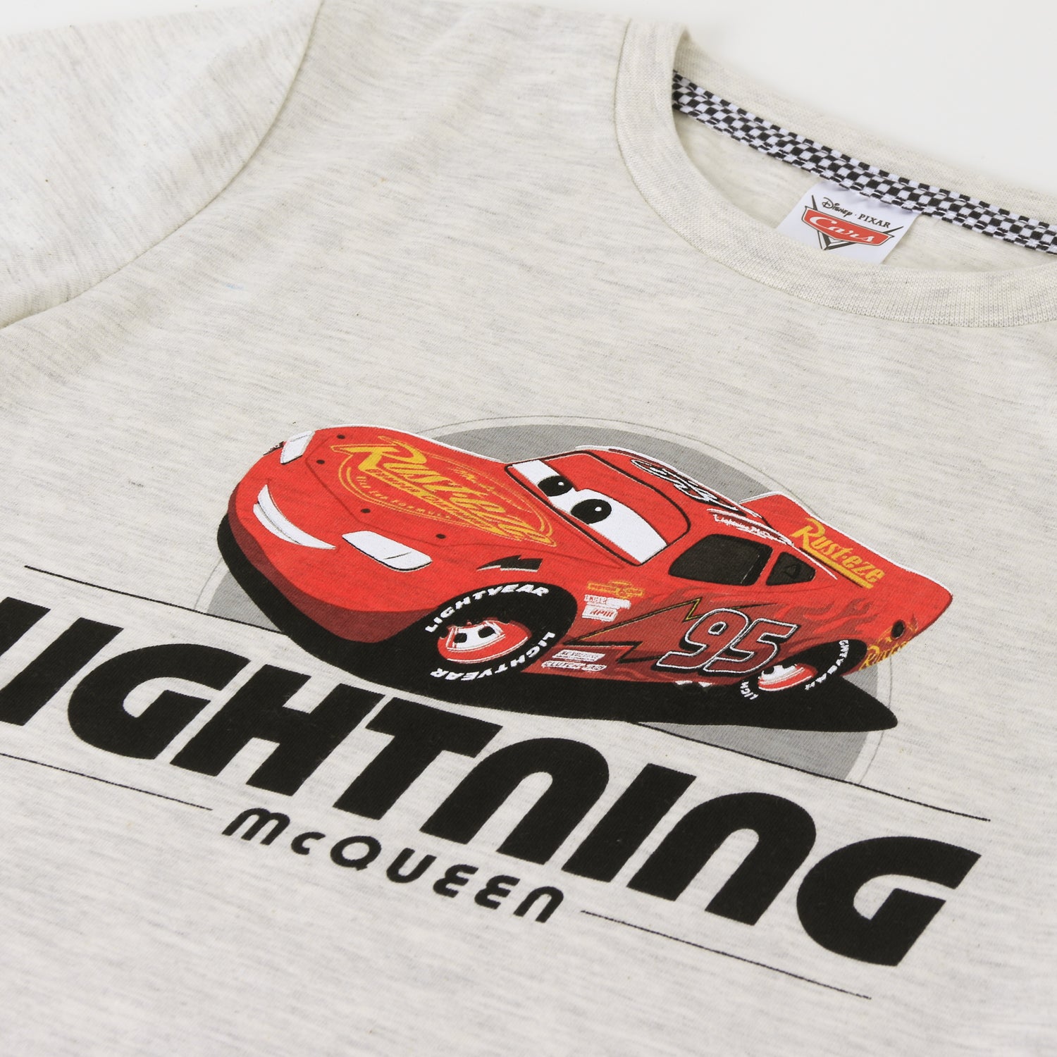 Polera Manga Larga Niño Rayo McQueen Cars Gris Disney - Poleras Chile | The Brands Club cl