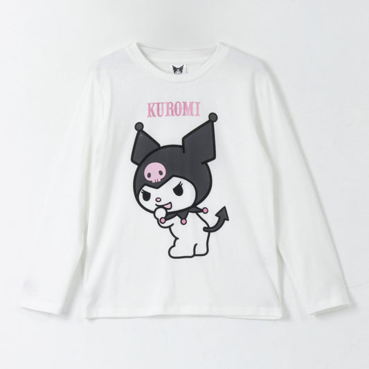 Polera Manga Larga Niña Kuromi Blanco Hello Kitty - Poleras Chile | The Brands Club cl