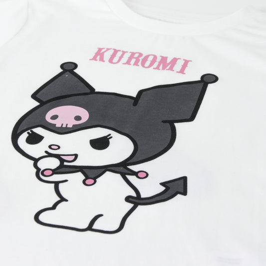 Polera Manga Larga Niña Kuromi Blanco Hello Kitty - Poleras Chile | The Brands Club cl