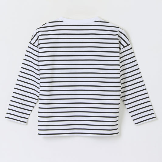 Polera Manga Larga Niña Rayas Kuromi Blanco Hello Kitty - Poleras Chile | The Brands Club cl