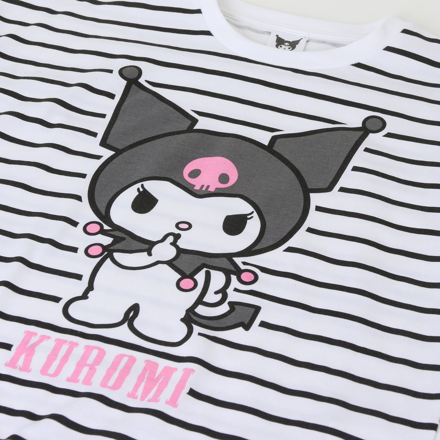 Polera Manga Larga Niña Rayas Kuromi Blanco Hello Kitty - Poleras Chile | The Brands Club cl