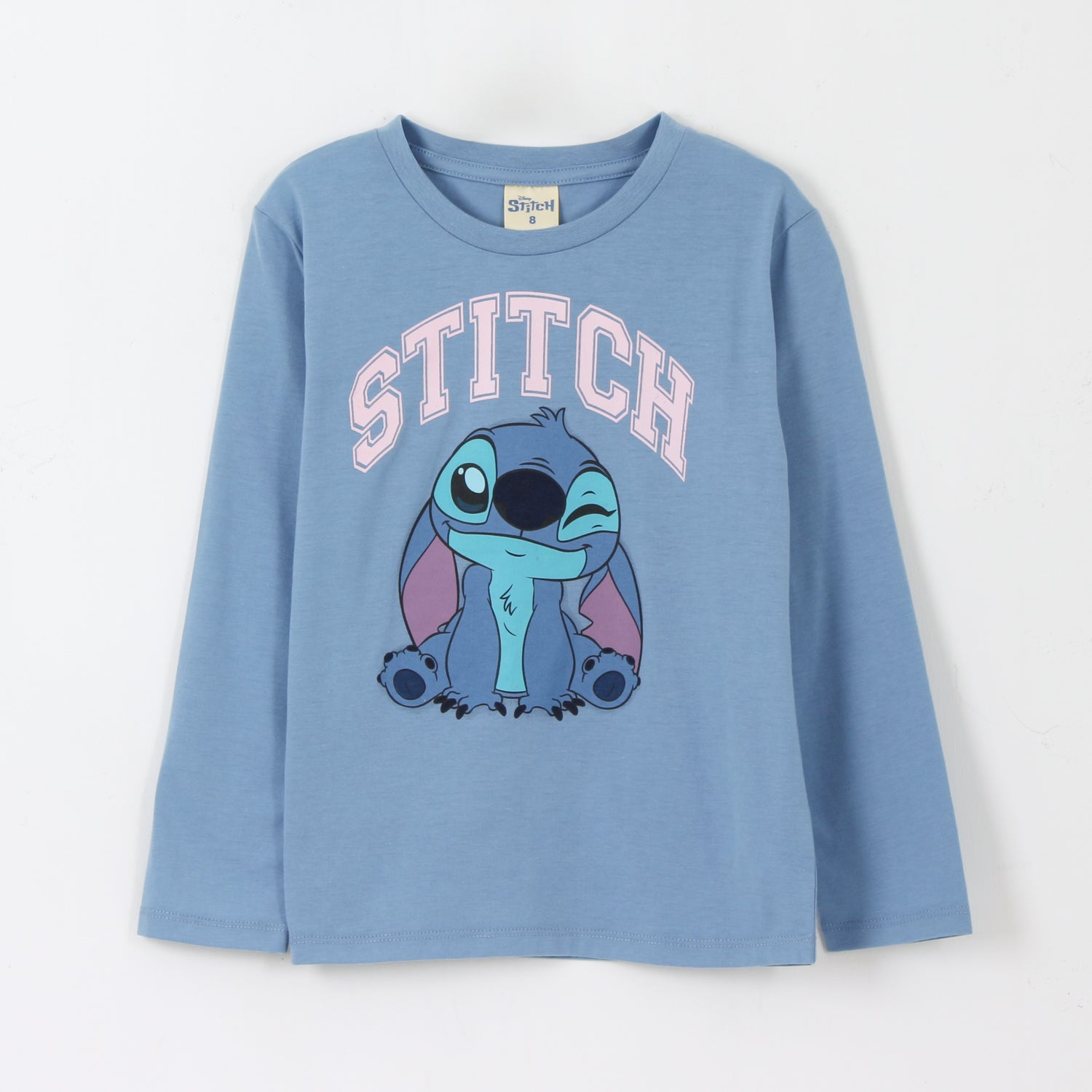 Polera Manga Larga Niña Guiño Lilo & Stitch Azul Disney - Poleras Chile | The Brands Club cl