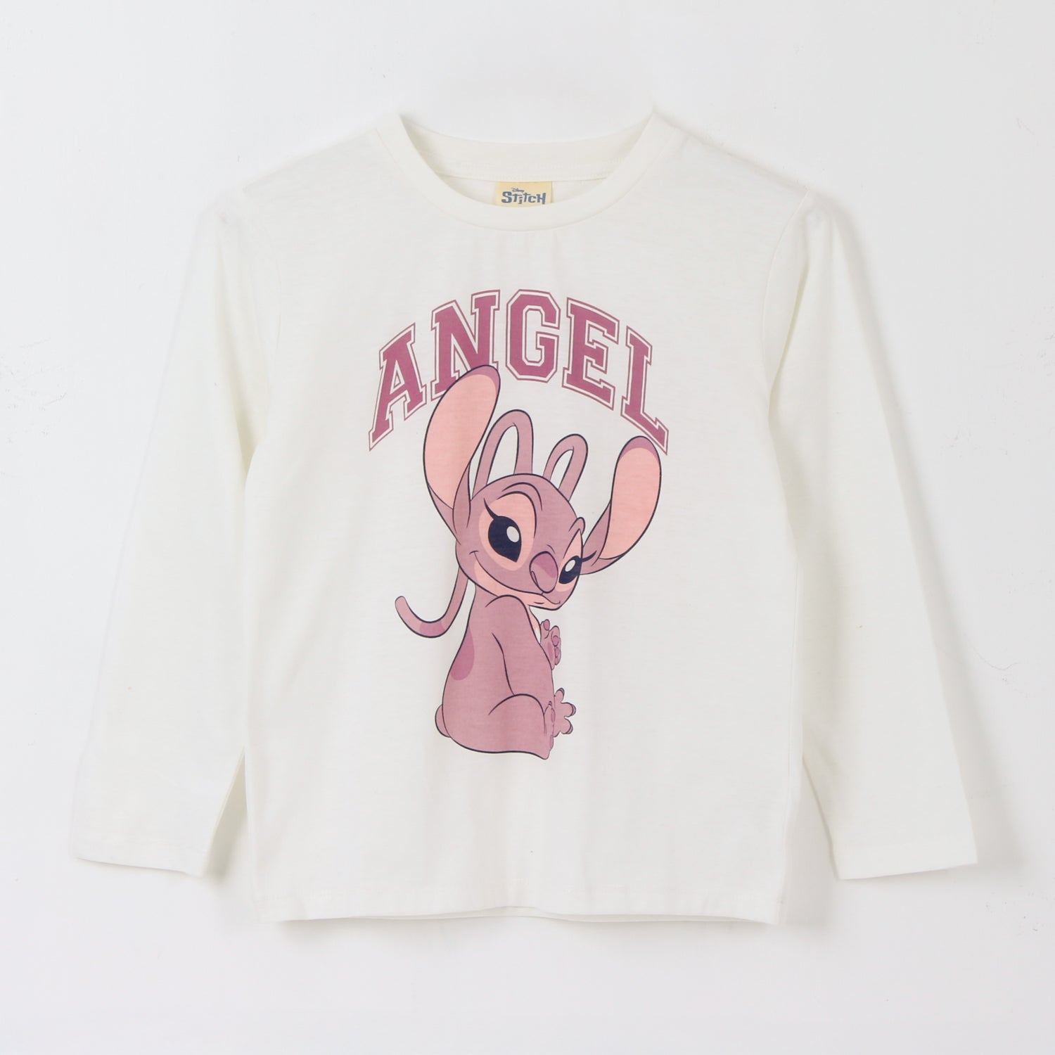 Polera Manga Larga Niña Angel Lilo & Stitch Blanco Disney - Poleras Chile | The Brands Club cl