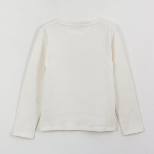 Polera Manga Larga Niña Rib Lilo & Stitch Blanco Disney - Poleras Chile | The Brands Club cl