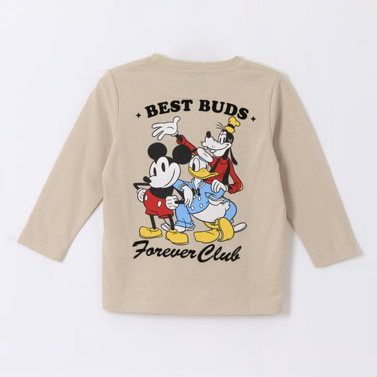 Polera Manga Larga Niño Back Print Mickey Beige Disney - Poleras Chile | The Brands Club cl