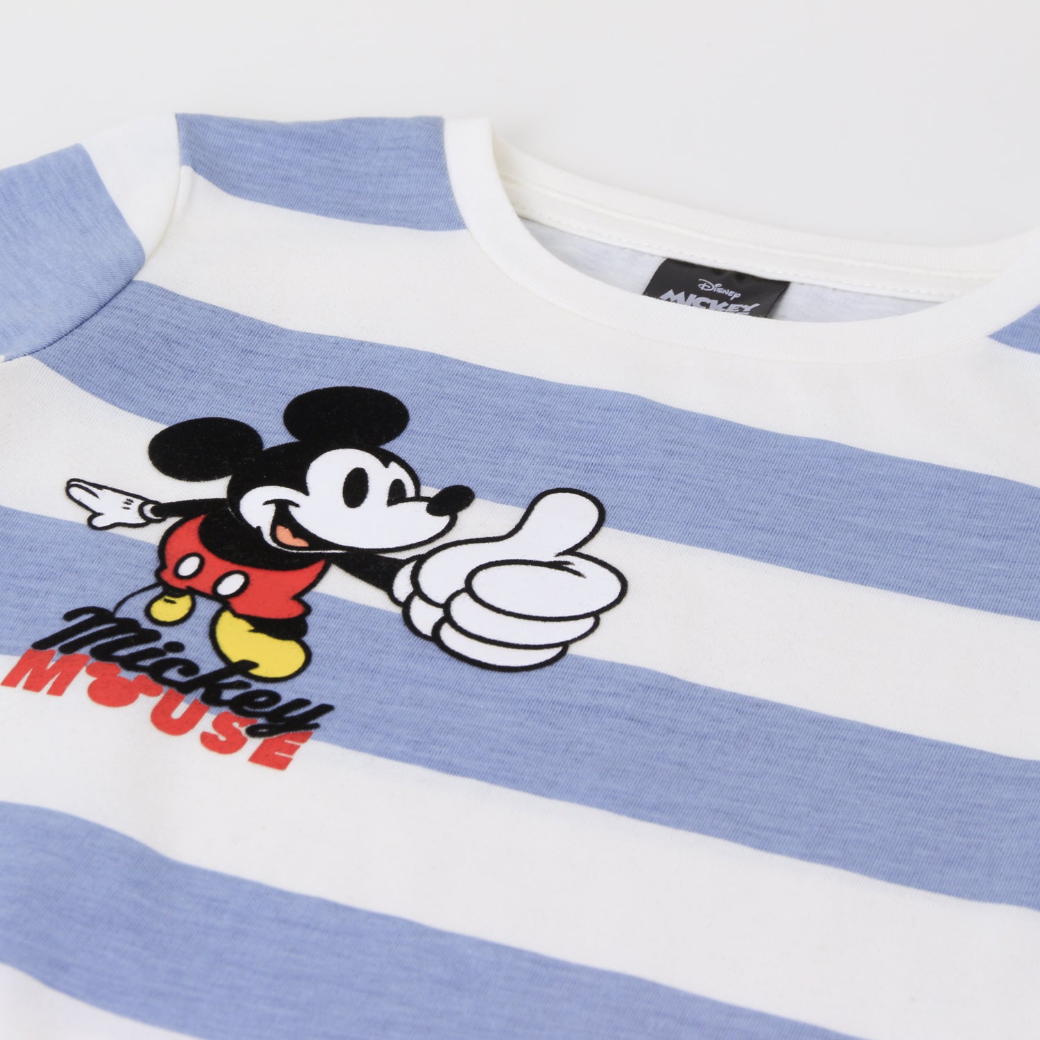 Polera Manga Larga Niño Rayas Mickey Mouse Azul Disney - Poleras Chile | The Brands Club cl