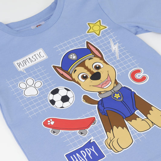 Polera Manga Larga Niño Happy Chase Azul Paw Patrol - Poleras Chile | The Brands Club cl