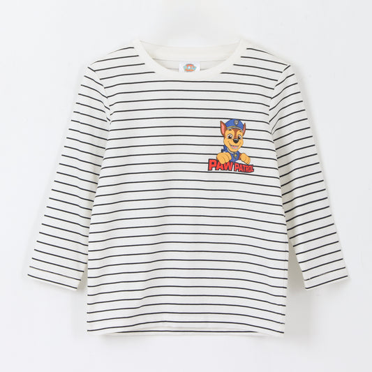 Polera Manga Larga Niño Rayas Blanco Paw Patrol - Poleras Chile | The Brands Club cl