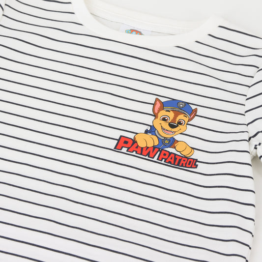 Polera Manga Larga Niño Rayas Blanco Paw Patrol - Poleras Chile | The Brands Club cl