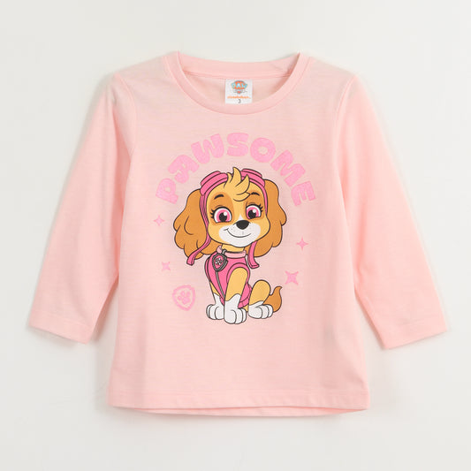 Polera Manga Larga Niña Pawsome Skye Rosado Paw Patrol - Poleras Chile | The Brands Club cl