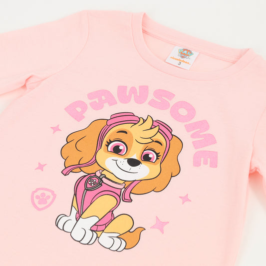 Polera Manga Larga Niña Pawsome Skye Rosado Paw Patrol - Poleras Chile | The Brands Club cl