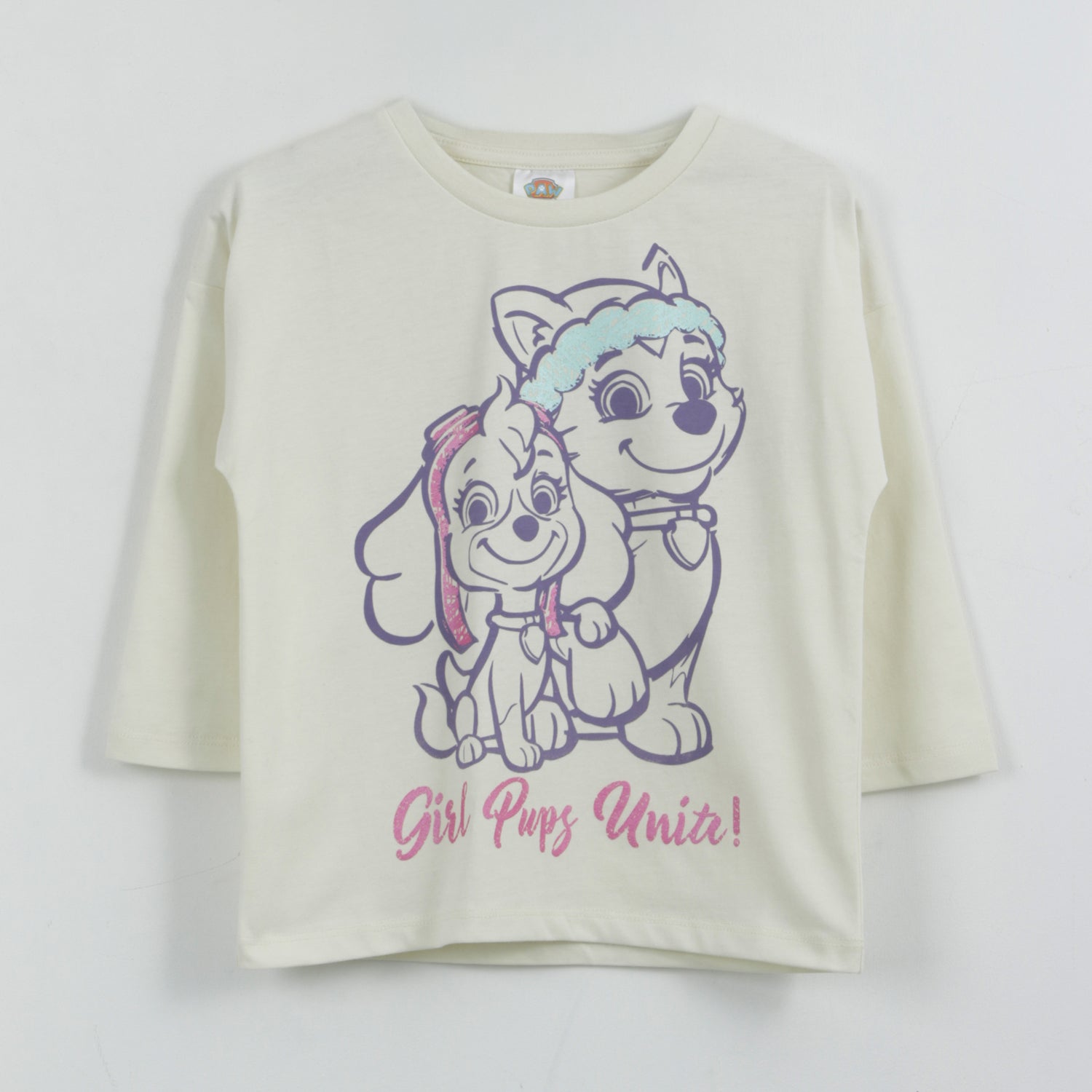 Polera Manga Larga Niña Everest & Skye Blanco Paw Patrol - Poleras Chile | The Brands Club cl
