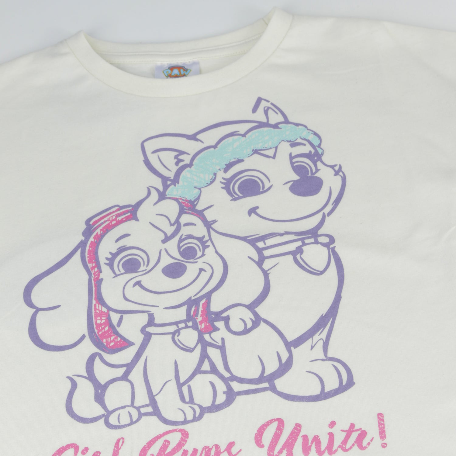 Polera Manga Larga Niña Everest & Skye Blanco Paw Patrol - Poleras Chile | The Brands Club cl