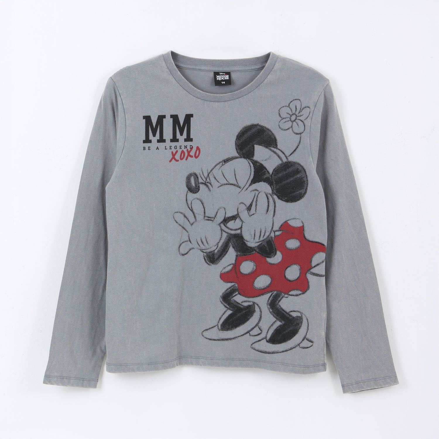 Polera Manga Larga Niña Minnie Mouse Gris Disney - Poleras Chile | The Brands Club cl