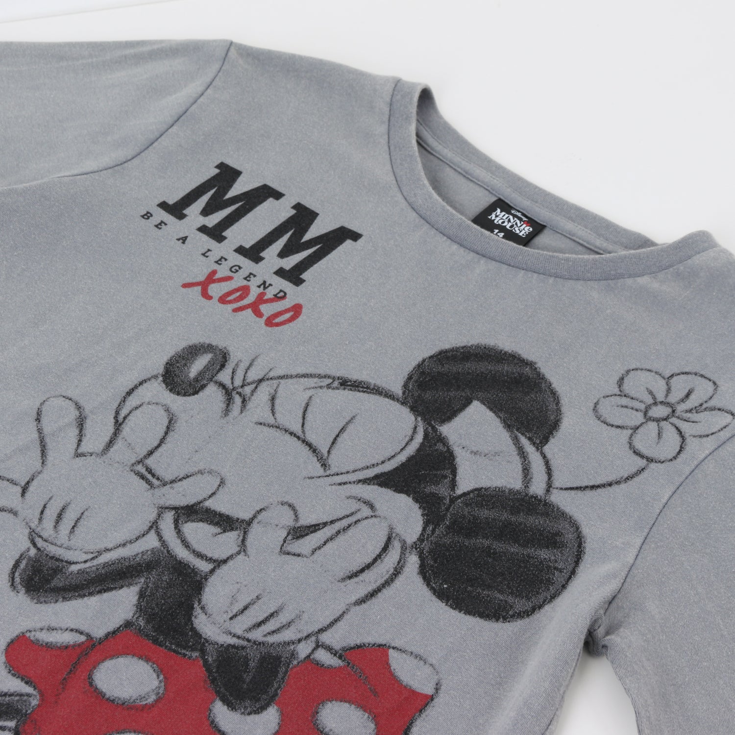 Polera Manga Larga Niña Minnie Mouse Gris Disney - Poleras Chile | The Brands Club cl
