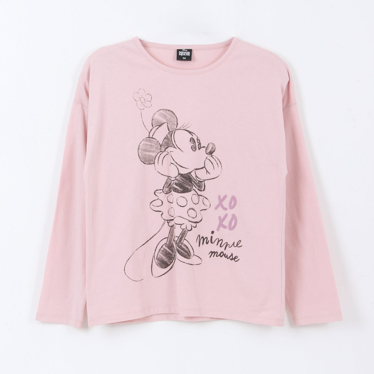 Polera Manga Larga Niña Lineal Minnie Mouse Rosado Disney - Poleras Chile | The Brands Club cl