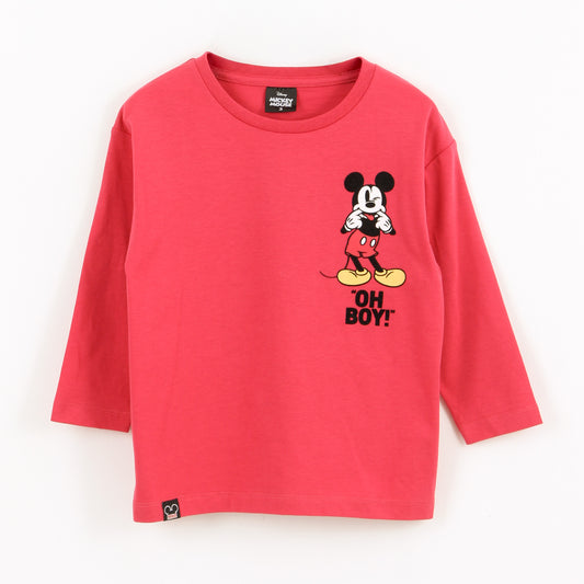 Polera Manga Larga Niño Back Print Mickey Rojo Disney - Poleras Chile | The Brands Club cl