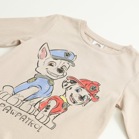 Polera Manga Larga Niño Chase & Marshall Gris Paw Patrol - Poleras Chile | The Brands Club cl