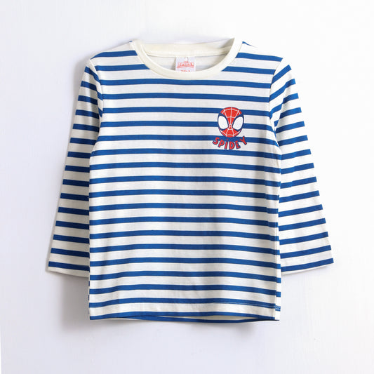 Polera Manga Larga Niño Rayas Spidey Azul Marvel - Poleras Chile | The Brands Club cl