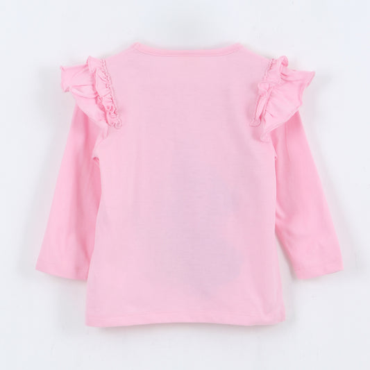 Polera Manga Larga Niña Vuelos Lilo & Stitch Rosado Disney - Poleras Chile | The Brands Club cl